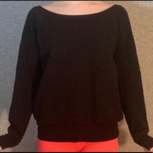 plain black sweater
